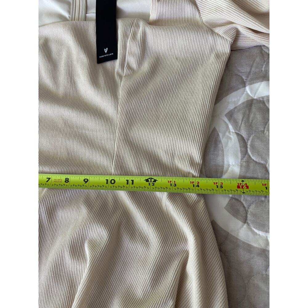 Lulu's New Daily Affection Beige Corduroy Mini Dress Medium - Picture 7 of 9